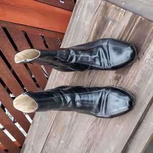 Nunn Bush Men's Bristol Bike Toe Boot. Zip. Black Leather. GUC. Size 9 D…